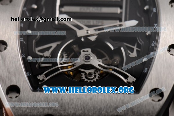 Richard Mille RM 69 Erotic Tourbillon Miyota 9015 Automatic Steel Case with Skeleton Dial Black Rubber Strap and Dot Markers - Click Image to Close